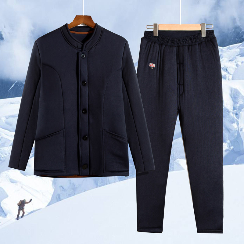 60中老年人70岁驼绒保暖小棉袄套装男80爷爷内穿加绒加厚棉衣棉裤在类目 男装, 套装, 其他套装中 - 来自Buy2taobao.com提供专业的淘宝代购服务