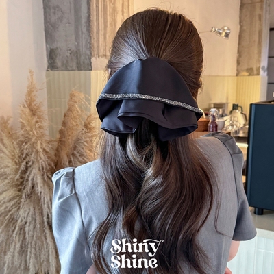 Shiny Shine韩系ins风高级感缎面抓夹马尾夹满天星裙摆飘逸抓夹