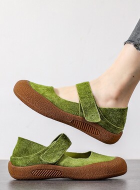 西班牙小众品牌ONGYSL休闲玛丽珍鞋舒适平跟单鞋女软底轻便妈妈鞋