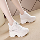 小个子老爹鞋 女ins潮港风2024春季 新款 代购 厚底内增高8cm小白鞋 潮