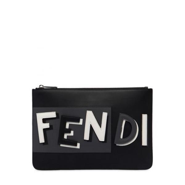 Ó¢¹ú´ú¹º18Çﶬ Fendi ºÚɫƤ¸ï 3D×ÖĸlogoÓ¡»¨ ÀÁ´ ÊÖÄðü