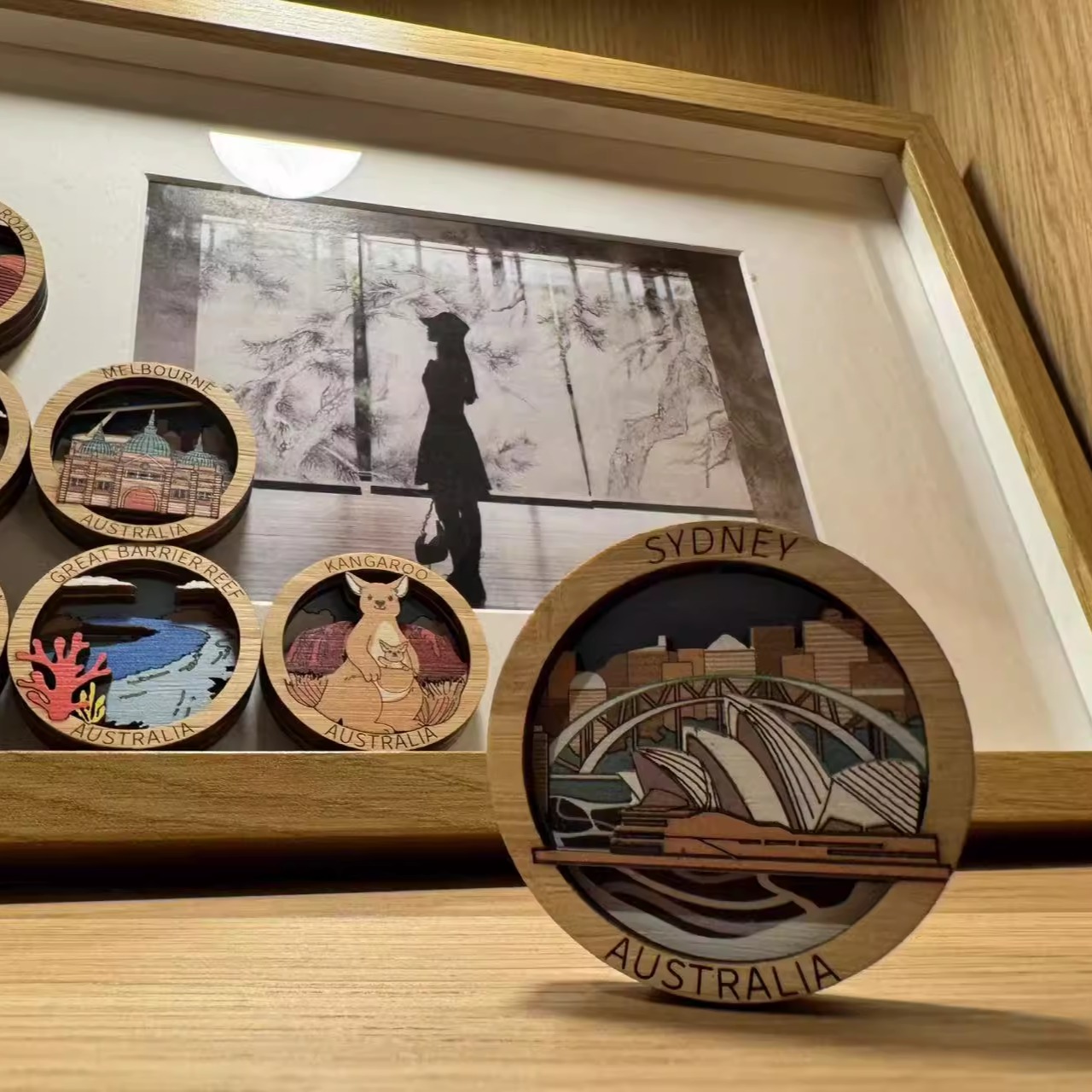 澳大利亚悉尼歌剧院原木冰箱贴