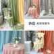 ins风纯色拍照背景布网红直播间摄影道具幼儿园挂墙装 饰窗帘幕布