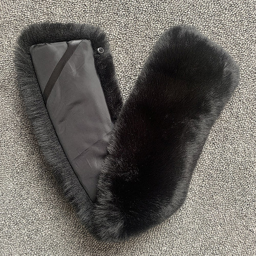 呢大衣单卖领子羽绒服兔毛