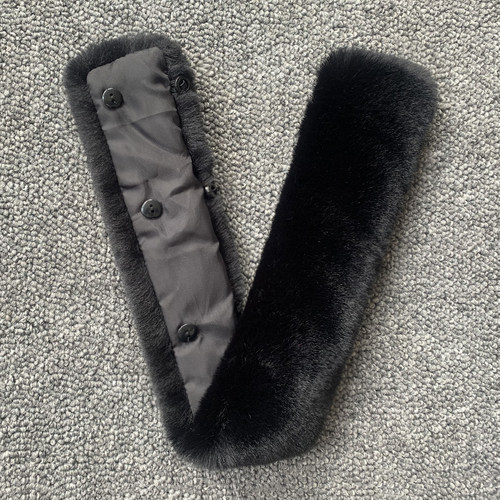 冬季毛领子男士仿獭兔立领不倒绒