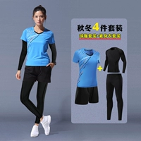 3859B Blue Woman Four Peece Set