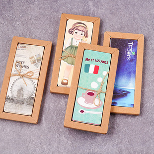 复古建筑悠然生活可爱洋娃娃纸书签书写卡片文艺学生用品礼物奖品