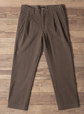 Double Seam 重磅450克复古休闲裤宽松长裤纯棉斜纹vintage工装裤