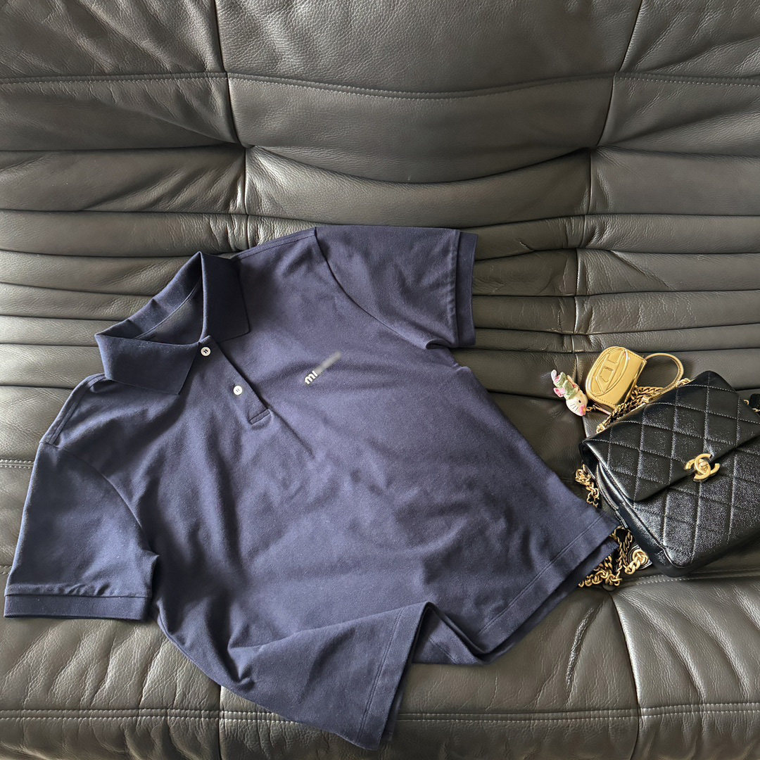 学院风字母刺绣短袖T恤 25年秋季新款 明星博主同款可叠穿polo衫,女装/女士精品,POLO衫,淘宝优惠券,粉丝福利购,淘宝优惠卷