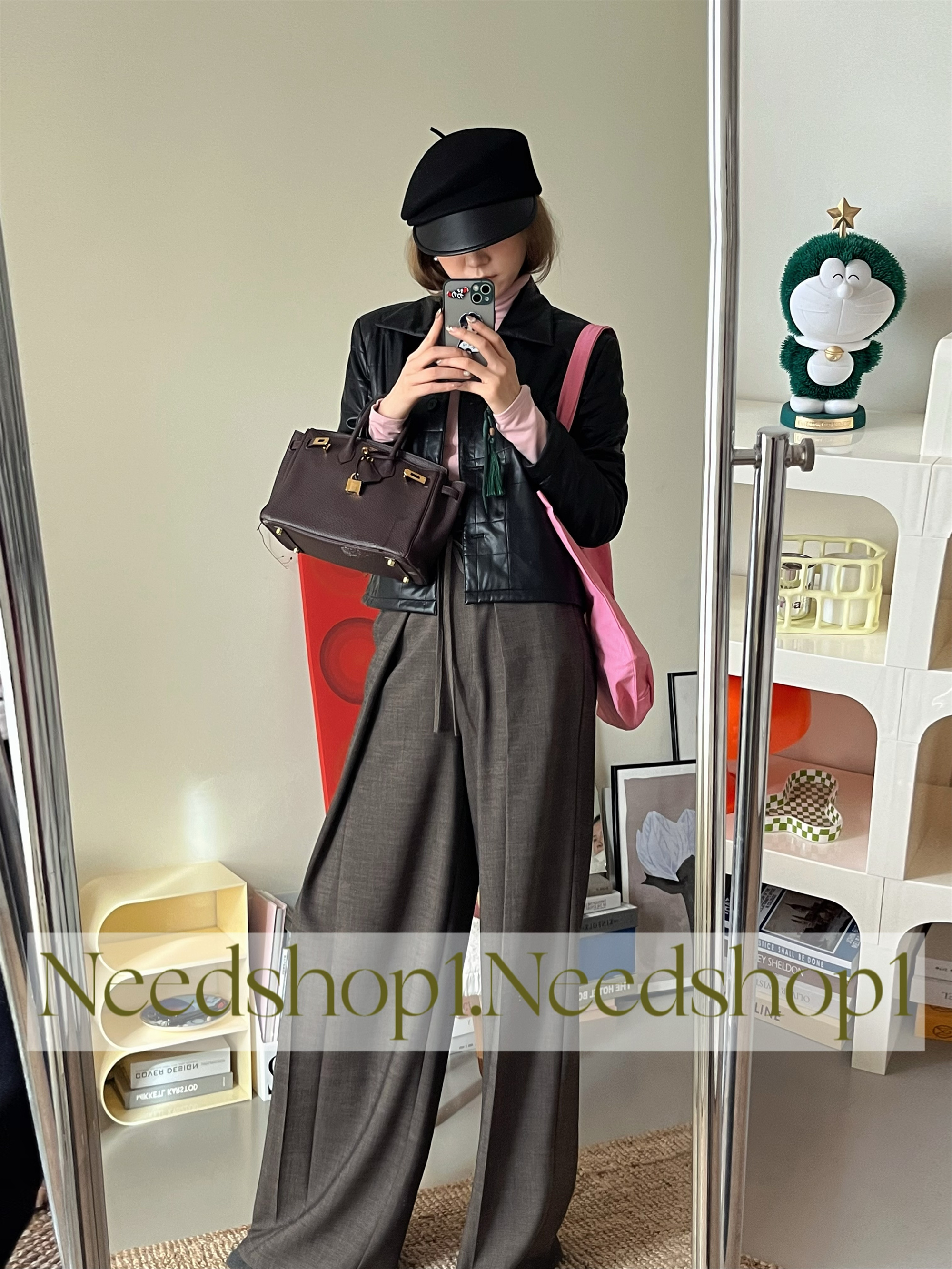 NeedShop1加棉欧美风皮棉服