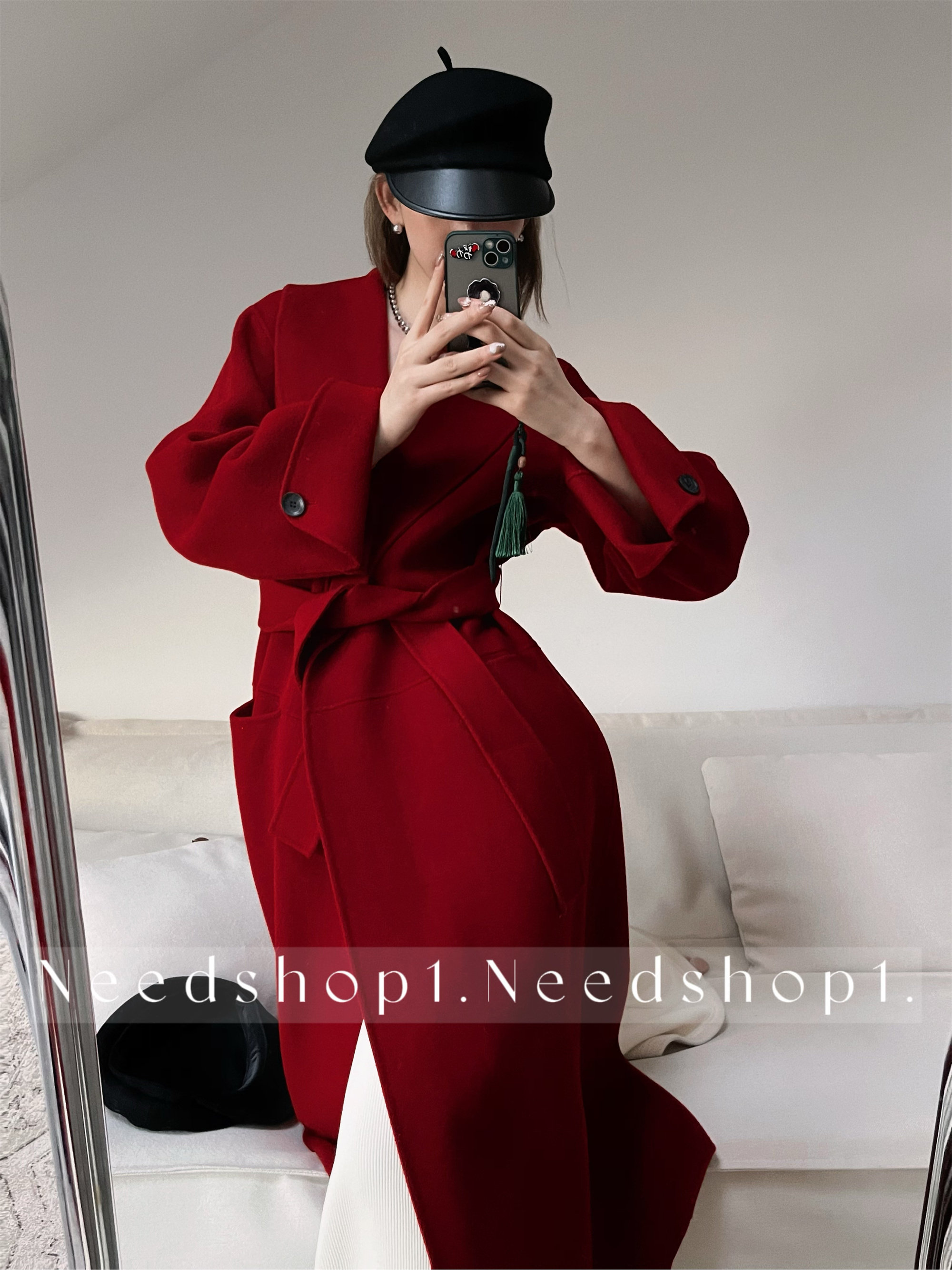 NeedShop1羊毛长款大衣