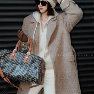 米白色休闲宽松连帽拉链羊绒开衫 新款 女 冬季 NeedShop1