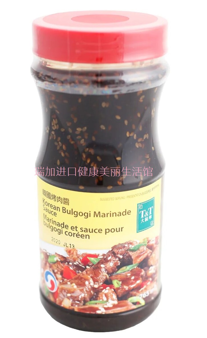 包邮加拿大T&T Korean Bulgogi韩式烧烤肉酱765ml腌料蘸料猪牛鸡