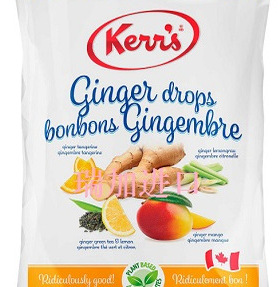 包邮加拿大Kerr's生姜橘子柠檬芒果绿茶糖200g*2包多种口味可搭配