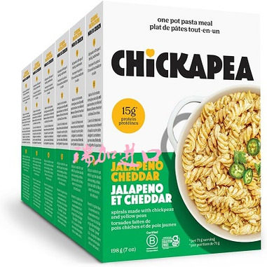 包邮加拿大Chickapea有-机鹰嘴豆黄豆粉奶酪黑西哥辣意面227g*6盒