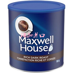 新品包邮加拿大Maxwell House麦斯威尔锡罐研磨咖啡深度烘焙900克