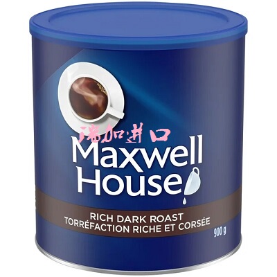新品包邮加拿大Maxwell House麦斯威尔锡罐研磨咖啡深度烘焙900克