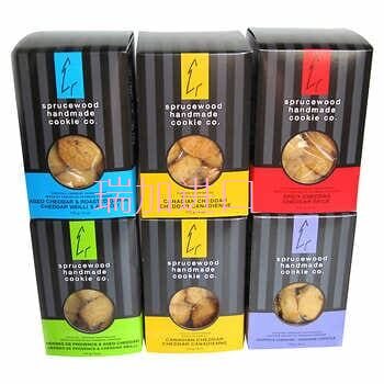 包邮加拿大制造Sprucewood纯手工黄油酥饼组合装170克*6盒5种口味