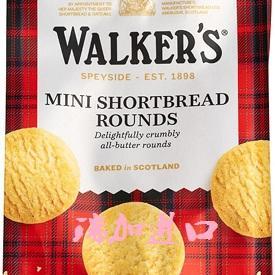 包邮加拿大Walkers Shortbread迷你纯黄油曲奇饼干125g*2盒多种味