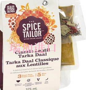 加拿大Spice Lentil Tarka Daal扁豆咖哩酱汁375ml*2盒西式拌饭酱