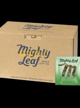 包邮加拿大Mighty leaf美泰有-机热带菠萝水果绿茶100包/箱付定金
