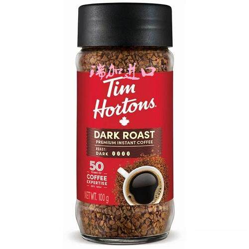 包邮加拿大Tim Hortons高级速溶咖啡粉100克深度烘焙多种多买优惠