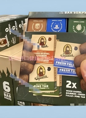 特价加拿大DR.Squatch天然原料男士专用配方皂141.7gx6块三种香味
