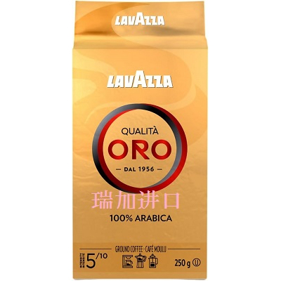 加拿大Lavazza拉瓦萨ORO意式混合阿拉比卡研磨咖啡粉香甜250g中度