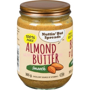 包邮加拿大NUTTIN' BUT ALMOND 纯天然 丝滑杏仁酱 365克多种口味