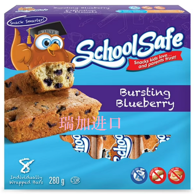 包邮加拿大School Safe燕麦蓝莓松糕软曲奇280克x2盒多口味无添加