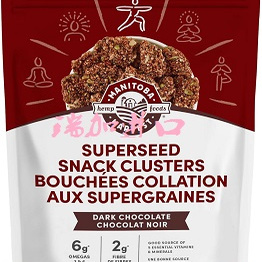 包邮加拿大Manitoba亚麻籽奇亚籽南瓜籽曲奇饼干块黑巧味113g*2包
