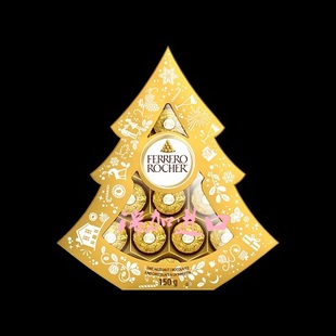 加拿大Ferrero费列罗巧克力球圣诞树礼盒12颗150克榛果威化