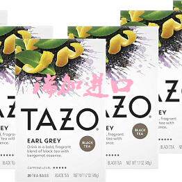 包邮加拿大TAZO  EARL GREY高咖啡因伯爵红茶20包*6盒多种口味