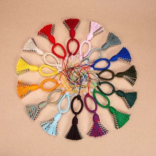 国风手工编织指环扣编绳挂件流苏穗子藏式棉穗配饰钥匙扣吊坠配件