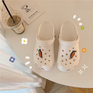 防滑厚底包头护士沙滩洞洞鞋 ins风可爱外穿凉拖鞋 女 新款 2020夏季