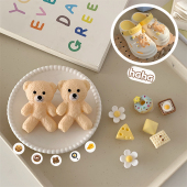 学生个性 扣配件新款 网红饰品花扣 鞋 少女心创意可爱卡通小熊洞洞鞋