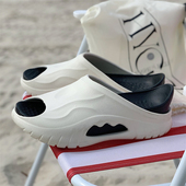 男夏季 户外防滑个性 运动风潮酷简约拼色拖鞋 一字凉拖鞋 按摩底时尚