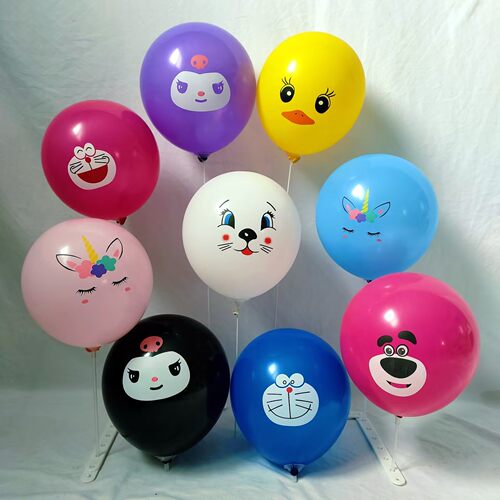 12寸波波球内球卡通动物表情气球