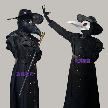 万圣节plaguedoctor瘟疫医生cos服中世纪鸟嘴医生SCP049乌鸦套装