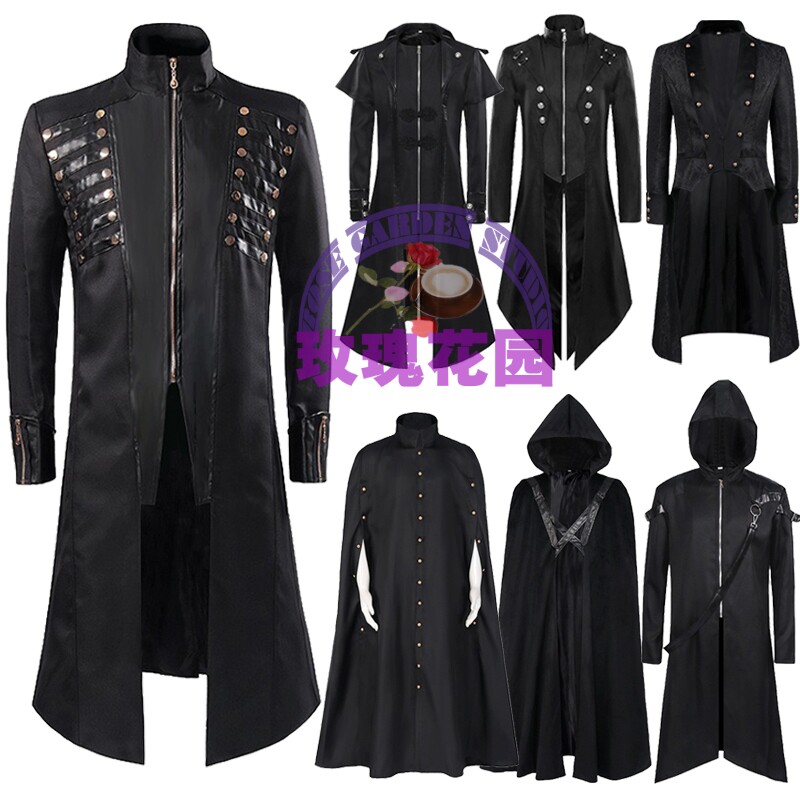 万圣节中世纪复古暗黑cos服男装图片