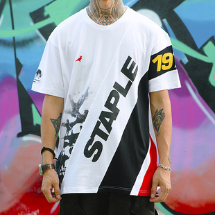 STAPLE INTIMIDATOR S/S TEE 鸽子拼色绣标嘻哈潮牌男女短袖T恤