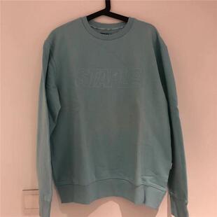 瑕疵特价 新衣城 staple鸽子浅蓝色套头刺绣潮牌男女秋冬圆领卫衣