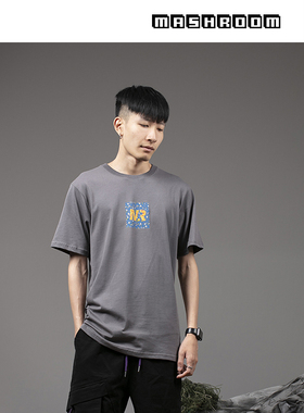 新衣城 MASHROOM 恶搞色盲卡印花短袖T恤box logo男女圆领tee潮夏