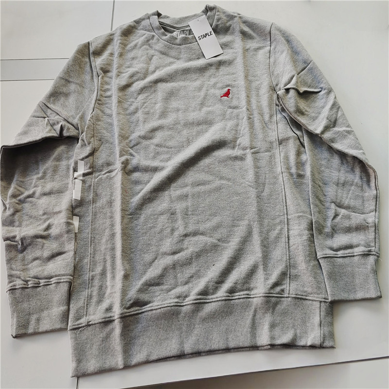 新衣城 STAPLE BLACK 刺绣LOGO 潮牌秋冬纯色男女套头卫衣