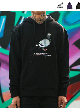 新衣城 STAPLE PIGEON SIDE ZIP HOOD 大鸽子刺绣侧拉练连帽卫衣