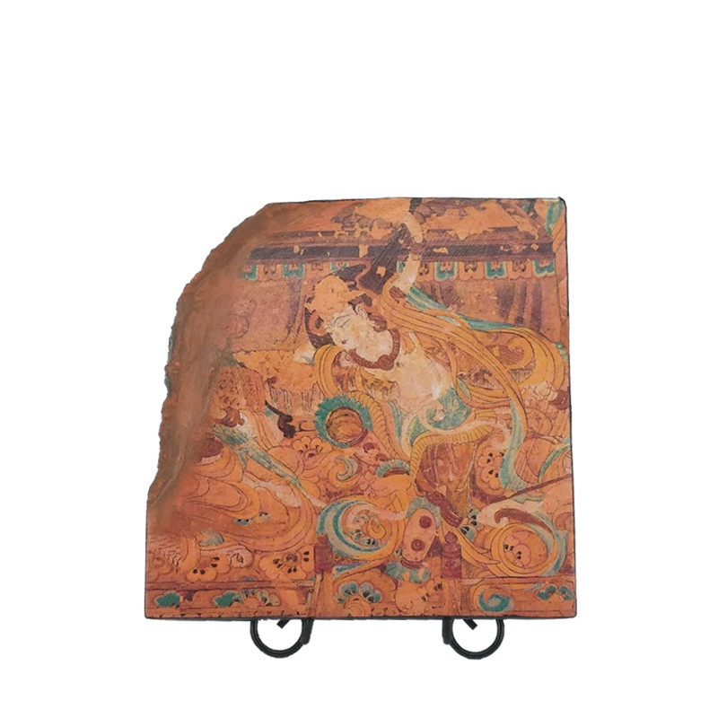 敦煌莫高窟壁画石板画桌面飞天雕塑摆件石版画礼品30cm旅游纪念品