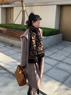 2024新款连帽双面呢羊绒大衣女中长款小个子羊毛带帽茧型毛呢外套