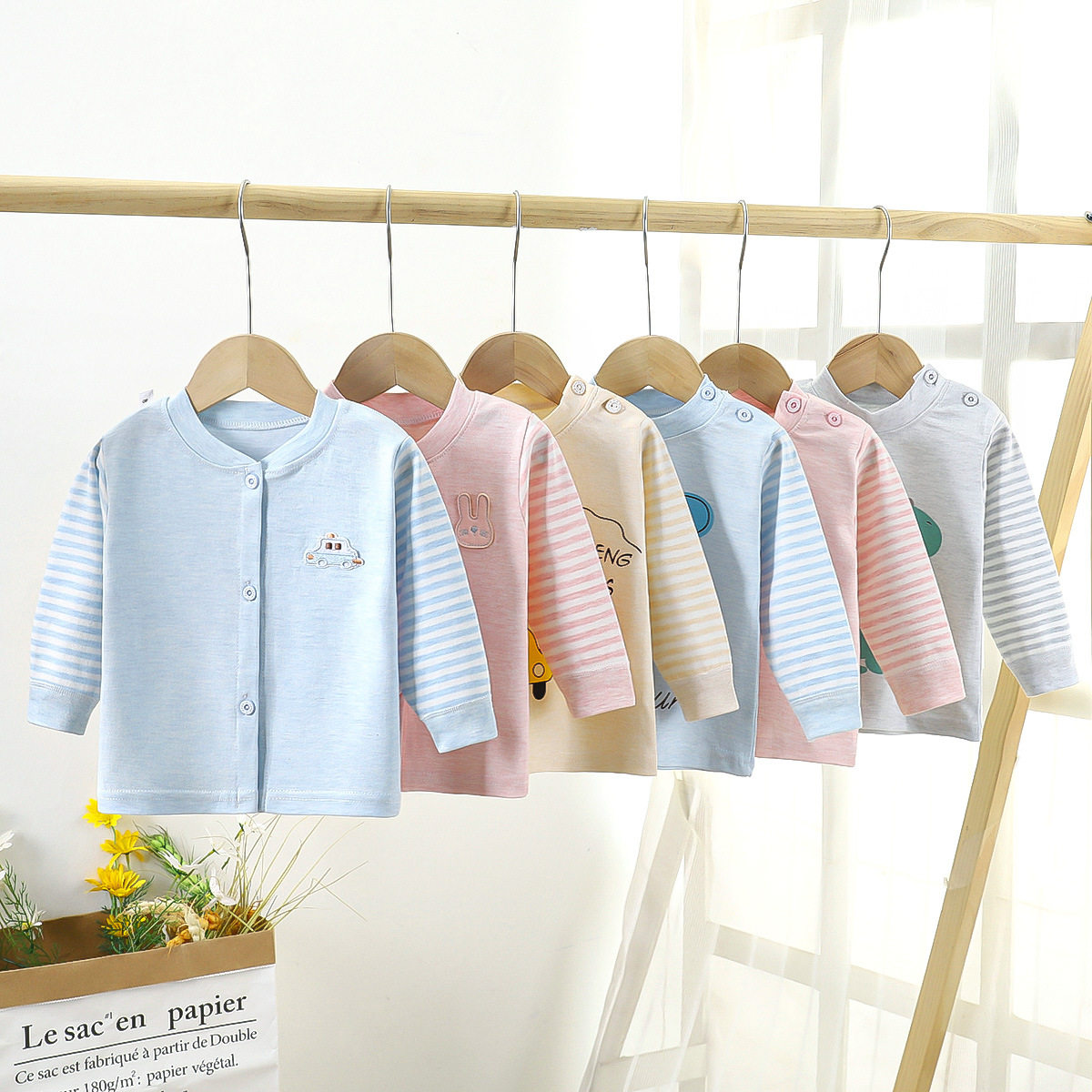 套头男女儿童保暖对开上衣