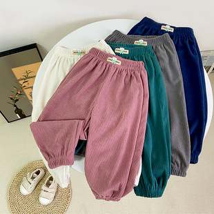 儿童裤子中小童长裤秋冬款灯笼裤男童女童韩版运动休闲裤童装卫裤