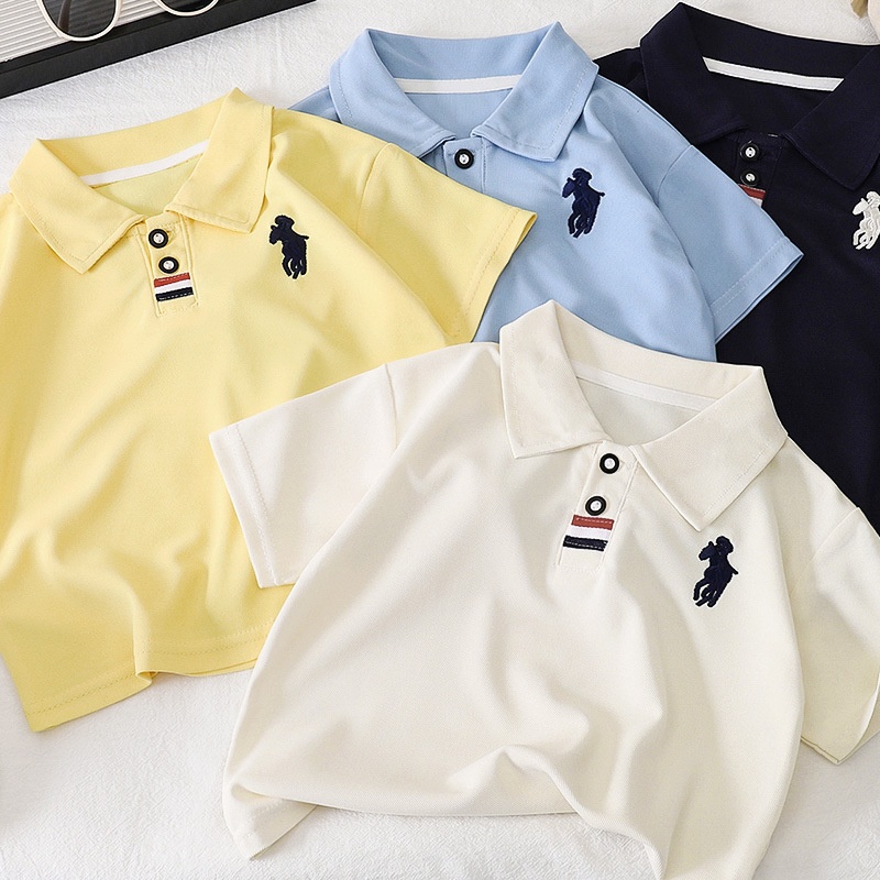男童POLO衫夏装新款刺绣宝宝休闲翻领儿童短袖t恤2025夏款童装批